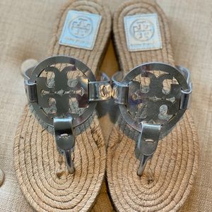NEW Tory Burch Miller silver sandals
